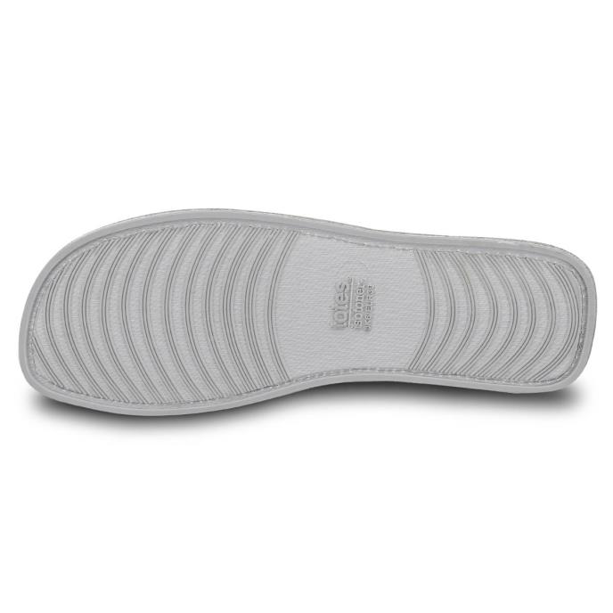 Isotoner® Ladies Marl Cross Strap Slipper Grey Extra Image 5